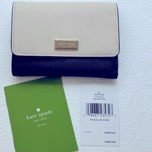 Kate Spade Joy Laurel Way Trifold Snap Small Wallet 
SoftPorcln/ Black